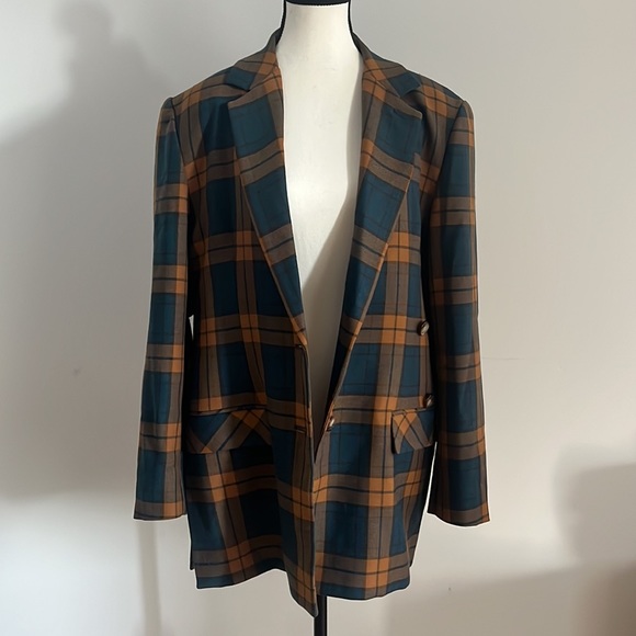 Plaid Blazer Wool Jacket - Picture 10 of 13